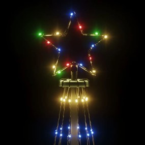 vidaXL Χριστουγεννιάτικο Δέντρο Κώνος 732 LED Πολύχρωμο 160x500 εκ.