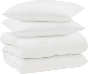vidaXL Χειμερινό Παπλωματοθήκη με μαξιλάρι 3 pcs Λευκό Μικροΐνες