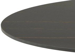 Τραπεζάκι σαλονιού Oakland 967, Μαύρο μάρμαρο, 45cm, 18 kg, Κεραμικός, Στρόγγυλος | Epipla1.gr