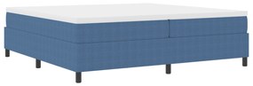 vidaXL Κρεβάτι Box Spring Μπλε 200x200 εκ Από Βελούδινο Ύφασμα