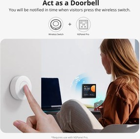 SONOFF smart διακόπτης SNZB-01P, μπαταρίας, Zigbee