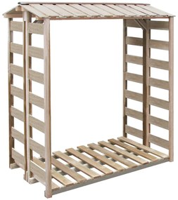 vidaXL Υπόστεγο Αποθήκευσης Καυσόξυλων 150x90x176 εκ. Εμποτισμ. Πεύκο