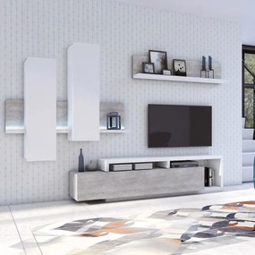 Σύνθεση σαλονιού Bron-Γκρι - Λευκό