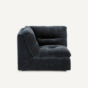 Γωνιακή πολυθρόνα σύνθεσης 90°, βελούδινη υφή chenille, GIULIANO