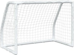 vidaXL Τέρματα Παιδικά 2 Τεμ. Λευκά 64x35x48 εκ. Μεταλλικά με Μπάλα