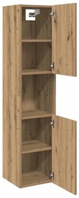 vidaXL Ντουλάπι Μπάνιου Κρεμαστό Παλ. Ξύλο 30x30x130 εκ. από Επ. Ξύλο