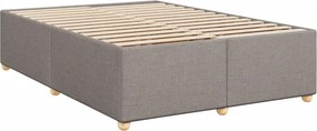vidaXL Κρεβάτι Boxspring με Στρώμα Taupe 140x200 εκ. Υφασμάτινο