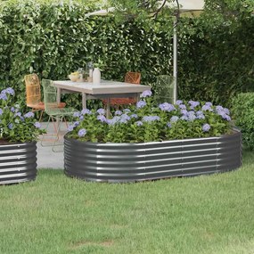 vidaXL Ζαρντινιέρα Ανθρακί 175x100x36εκ Ατσάλι με Ηλεκτρ. Βαφή Πούδρας