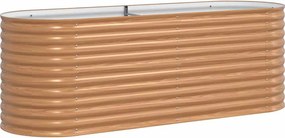 vidaXL Ανεβασμένο Κρεβάτι Καφέ 240 x 80 x 81 cm Ατσάλι