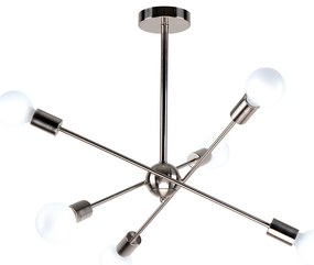 Φωτιστικό Οροφής Πολύφωτο Homelighting Gwen 77-8095 Nickel