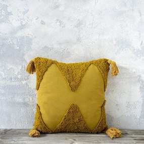 Μαξιλάρι Διακοσμητικό (Με Γέμιση) Amadeo Mustard Beige Nima 45X45 100% Βαμβάκι