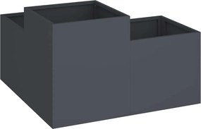vidaXL Γλάστρα Κήπου Ανθρακί 100 x 100 x 48 εκ. Ατσάλι