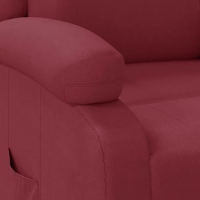 vidaXL Πολυθρόνα Ανακλινόμενη Μπορντό από Συνθετικό Δέρμα