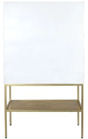 Σκευοθήκη DKD Home Decor Λευκό Χρυσό Μέταλλο Ξύλο από Μάνγκο 91 x 44 x 152 cm