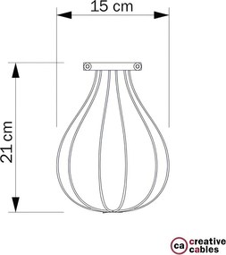 Μεταλλικό Πλαίσιο Κλουβί Drop, με Κολλάρο στήριξης Χρυσό