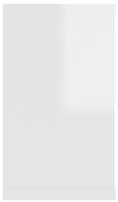 Ράφια Κύβοι Τοίχου 2 τεμ. Γυαλ. Λευκό 80x15x26,5εκ. Επεξ. Ξύλο - Λευκό