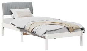 vidaXL Σκελετός Κρεβατιού Λευκό και ανοιχτό γκρι 80 x 200 cm