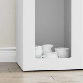 VidaXL Πλαϊνό γραφείο ELST Λευκό 59 x 35 x 100,5 εκ Επεξεργασμένο Ξύλο