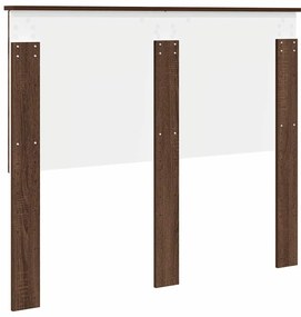 vidaXL Κεφαλάρι με κεφαλάρι Καφέ δρυς 135 cm Επεξεργασμένο ξύλο