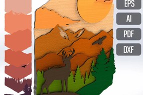 Intra απο ξύλο plywood 3mm-4mm πάχος – Wall Art Multilayer Forest για Laser Δίασταση 40x30 cm INTRAFABR-79580485