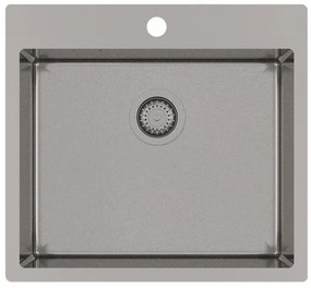 Helika Terra 100N Ένθετος Ανοξείδωτος Νεροχύτης 55x50.5mm PVD Graphite