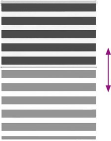 vidaXL Ζέβρα τυφλή Μαύρο Πλάτος υφάσματος 95,9 εκ. Πολυεστέρας