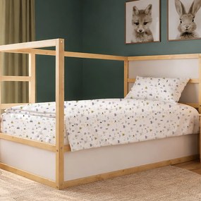 Παπλωματοθήκη Μονή (160x240) Dimcol Whimsical Mountainside 588 White - Grey