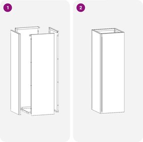 vidaXL Σχέδιο &amp; βάση αποθήκευσης Λευκό 15,5 x 15,5 x 49 εκ Μέταλλο