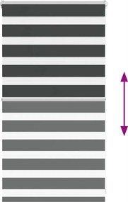 vidaXL Ζέβρα τυφλή Μαύρο Πλάτος υφάσματος 80,9 εκ. Πολυεστέρας