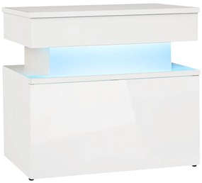 Κομοδίνο Glossa 1S με LED-Leuko Gualistero - 55.00Χ39.00Χ51.00cm