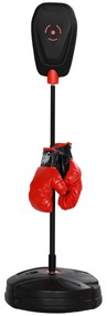 Σετ σταντ σάκου του μποξ για παιδιά AIYAPLAY, ρυθμιζόμενο ύψος, περιλαμβάνει γάντια πυγμαχίας, βάση που γεμίζει, Φ34 x 88-124Υ cm, Μαύρο