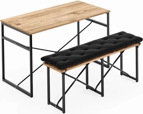 Stewehome Σετ Τραπεζιού και Καρεκλών Bench Με Μαξιλάρια / Πεύκο / 120x32x45 cm