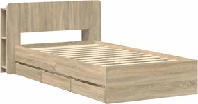 vidaXL Καλάθι με αποθήκη και κεφαλάρι Sonoma Δρυς 75 x 190 cm