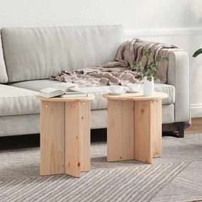 vidaXL Τραπεζάκι σαλονιού 2 pcs Φυσικό 41.5 x 41.5 x 41 εκ