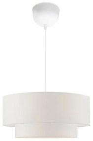 Ceiling light Sombre fabric in white color D30x15cm 30x15x70 εκ.