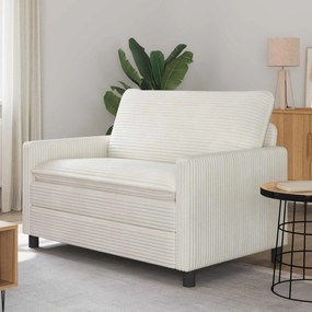 vidaXL Καναπές Κρεμ 126 x 81 x 87,5 εκ Πολυεστέρας