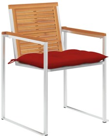 vidaXL Καρέκλες Κήπου 6 τεμ. από Μασίφ Ξύλο Ακακίας με Μαξιλάρια