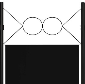 Διαχωριστικό Δωματίου με 5 Πάνελ Μαύρο 200 x 180 εκ. - Μαύρο