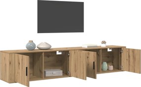 vidaXL Σετ Βαθμιδωτών Ντουλαπιών Τηλεόρασης 2 pcs Artisan Oak