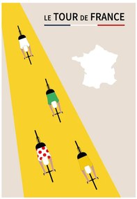 Εικονογράφηση le Tour de France, Poster Paperago