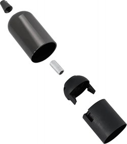 vidaXL Λαμπτήρες 2 τεμάχια γυαλιστερό μαύρο E27