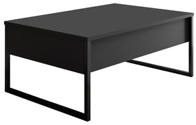 Τραπέζι σαλονιού PWF-0626 pakoworld ανθρακί-μαύρο 90x60x40εκ - Μελαμίνη - 071-001497