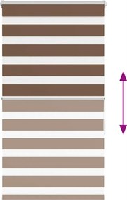 vidaXL Ζέβρα τυφλή Καφέ Πλάτος υφάσματος 80,9 εκ. Πολυεστέρας