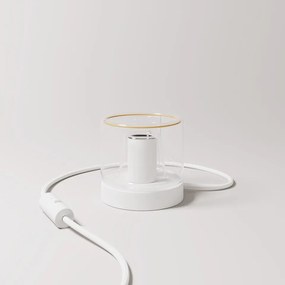 Επιτραπέζιο Φωτιστικό Μεταλλικό Posaluce, με λάμπα Ghost G03 Λευκό