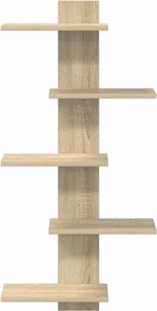 vidaXL Ράφι Τοίχου Sonoma Δρυς 48,5 x 15 x 101 εκ Επεξεργασμένο Ξύλο