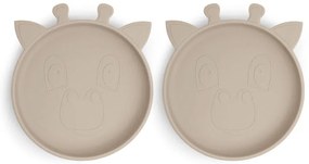 Nuuroo Akila πιάτα από σιλικόνη 2τμχ Giraffe Cobblestone