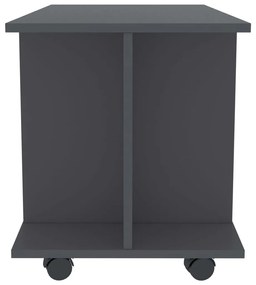 vidaXL Έπιπλο Τηλεόρασης με Ρόδες Γκρι 80x40x40 εκ. από Μοριοσανίδα