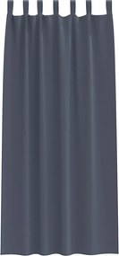 vidaXL Κουρτίνες Μαύρης Ύφανσης με Δαχτυλίδια 2 pcs Ανθρακί