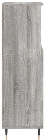 vidaXL Ντουλάπι Μπάνιου Γκρι Sonoma 30x30x100 εκ. Επεξεργασμένο Ξύλο