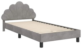 vidaXL Κρεβάτι Παιδικής Κρεβατοκάμαρας με Κεφαλάκι Ανοιχτό γκρι